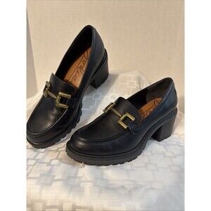 Zodiac Women's Y2K Gemma Bit Slip On Lug Sole‎ Black Chunky Heel Loafers Sz 7.5
